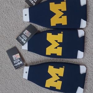 NWT 3 ipg Team Sports Michigan Bottle Koozies